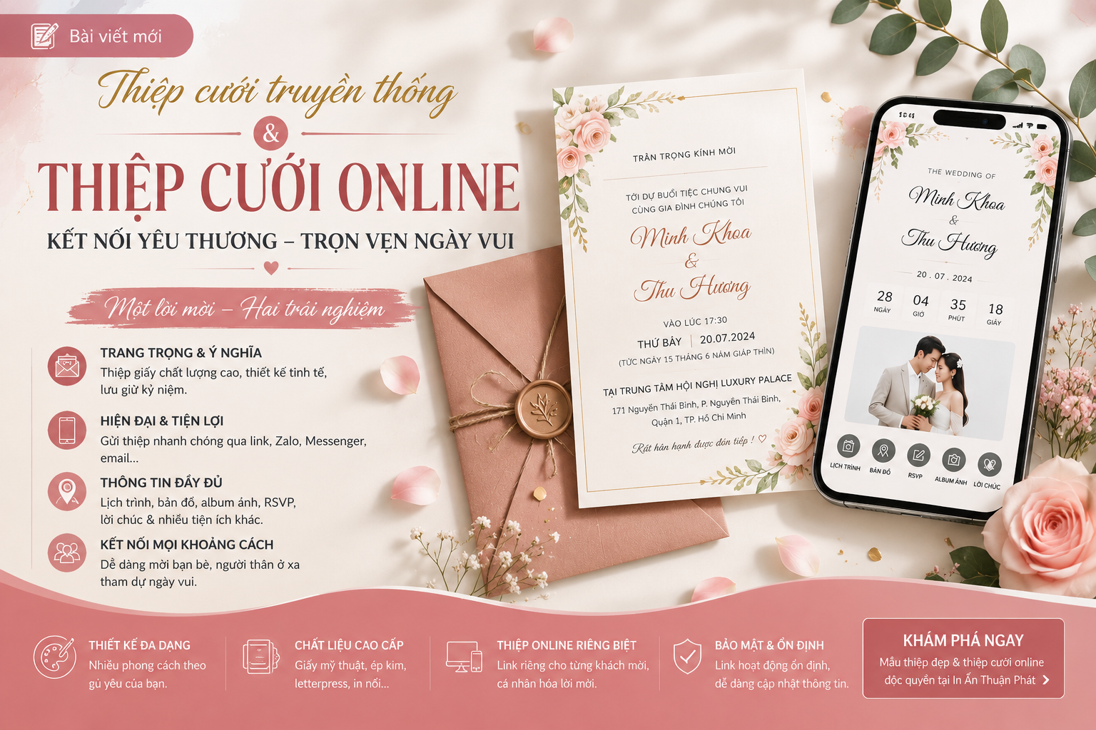 Thiệp Cưới Truyền Thống Và Thiệp Cưới Online – Vì Sao Nên Kết Hợp Cả Hai?
